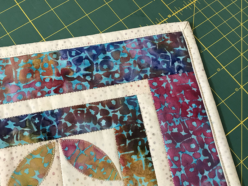 quilt binding using a sewing machine