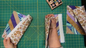 How to Join Quilt As You Go Blocks with Sashing - Alanda Craft