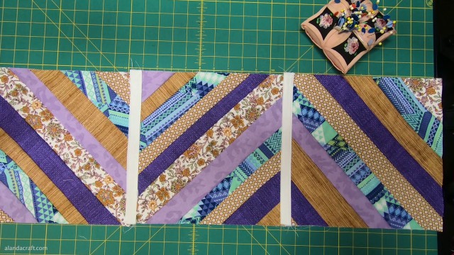 How to Join Quilt As You Go Blocks with Sashing - Alanda Craft