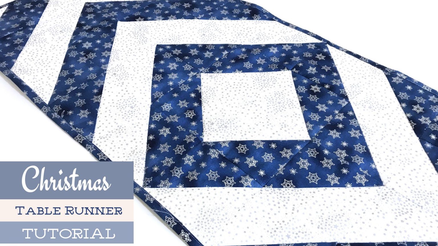 Christmas Table Runner using Half Square Triangles - Alanda Craft