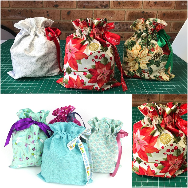 Quick & Easy Drawstring Gift Bag Tutorial - Alanda Craft