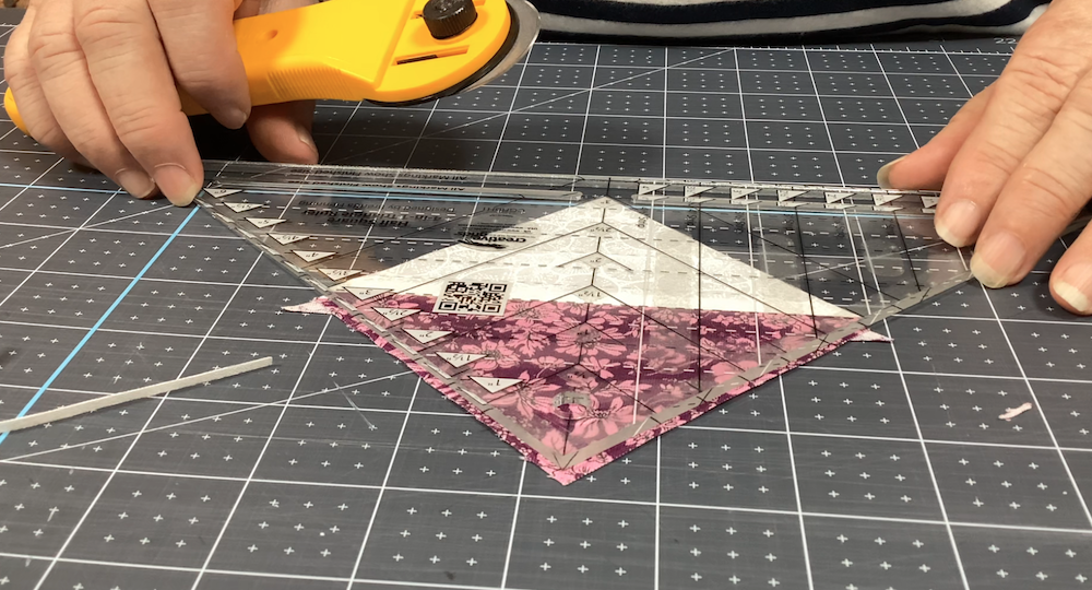 trim the half square triangles